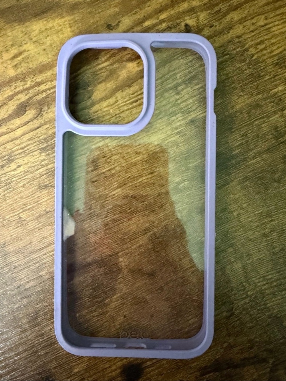 Clear IPhone 15 Pro Max Case with Light Purple Bumper - Pela